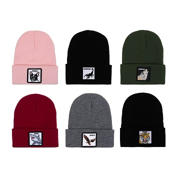 galante шапка взрослая с нашивкой, р-р 56-58, 6 дизайнов, сзш24-32