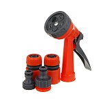 inbloom набор для полива (пистолет 5 реж- 1шт., 1/2" коннектор- 2шт., 1/2"-3/4" штуцер-1шт.) пп от магазина Барс