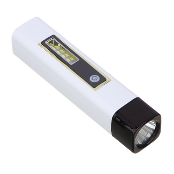 ермак фонарь-пауэрбанк 2 в 1, xpe+5 led, 3 режима, 800мач, 12х2,5см
