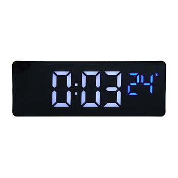 ladecor chrono будильник электронный, 16x6x2 см, авс пластик, 3xaаa, цвет черный