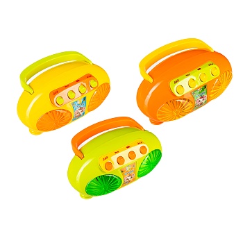 игроленд плеер-магнитофон, свет, звук, 2аа, abs, 13х10х8см, 3 дизайна