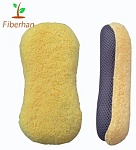 губка для мытья автомобиля 22*10см, 380 гр/м2, fiberhan hxhm38001