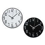 часы настенные "цифра" d-30см, пластик, 2 цвета 1xaa, ladecor chrono