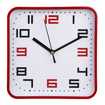 ladecor chrono часы настенные, квадратные, 18,7x18,7x3,5 см, пластик
