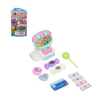 игроленд набор игровой "играем в магазин", касса со сладостями, pp, abs, 12х5,5х21 см