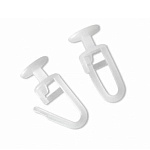 крючки для потолочного карниза "гвоздик", 25шт европодвес, 2.6x1.3x0.9 см/шт, пластик, прозрачные от магазина Барс