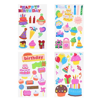 fntastic набор наклеек декоративных, 22x12,5 см, пева, сладости, 4 дизайна