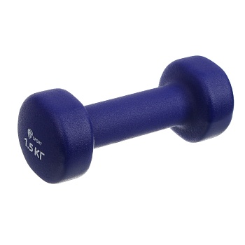 гантель с неопреновым покрытием 1,5кг (+-100гр) тм by sport, металл, неопреновое покрытие