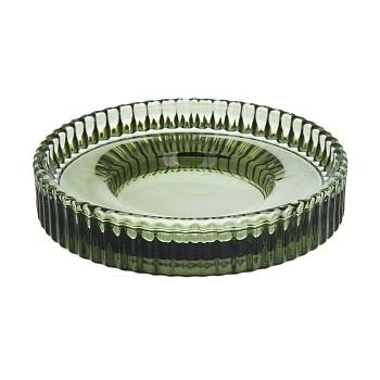 мыльница тм vetta ингрид, стекло, зеленый, 10x10x2,2см от магазина Барс