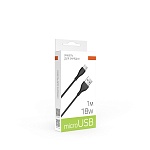 by кабель для зарядки balance usb(a)-microusb, 18w, 1 м, 2.4a, pvc, чёрный