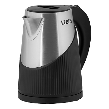 leben чайник электрический 1,8л нерж сталь+пластик интернет-магазин «Барс»