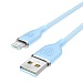 BY Кабель для зарядки Elite Micro USB, 3А, 1м, Быстрая зарядка QC3.0, 100см, голубой