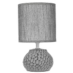 светильник переносной настольный by альмерия, 25 см, е14, 40 вт, 230 в, керамика, текстиль, графит от магазина Барс
