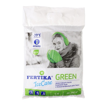 реагент антигололедный фертика 5кг icecare green -20с, мешок от магазина Барс