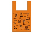 пакет "майка" пнд 30*60 электрон 20кг оранжевый 1/100/2000