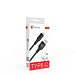Кабель для зарядки USB(A)-Type C BY Twist, 36Вт, 1 м, 3A, гибкий силикон, чёрный