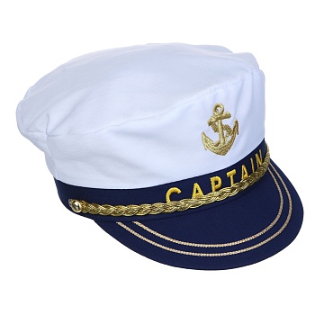 galante кепка мужская капитанская, 100% полиэстер, пластик, р-р 58,цвет белый, шл20-32